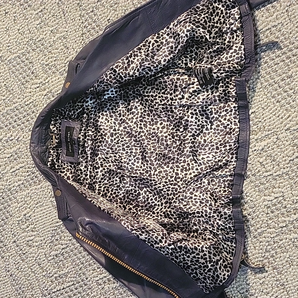 Black Rivet Leather Jacket - Picture 3 of 4